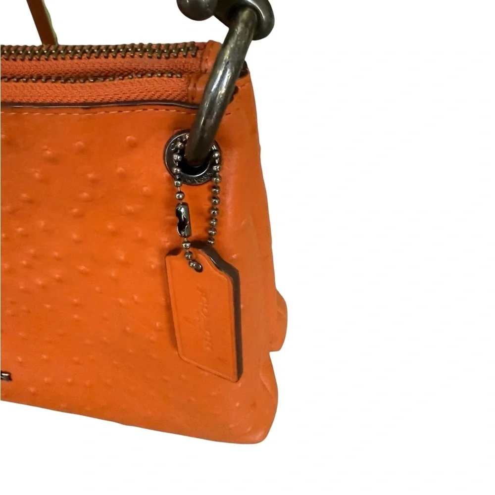 Coach Orange Ostrich Mia Crossbody‎ Bag
